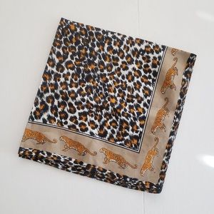 Animal Print Square Scarf